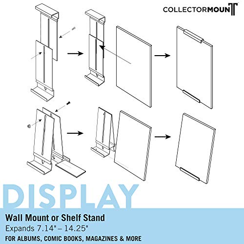 CollectorMount Comic Mount 1 Pack, Comic Book Shelf Stand or Wall Mount Display, Invisible and Adjustable - Image 2