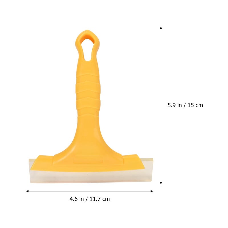 Yellow Short Handle Silicone Squeegee 2 Pack Car Window Tint Tool Glass Cleaner - Image 3