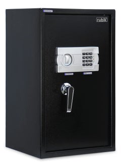 Large Safe Box with Digital Keypad and Key Lock, Fire Resistant Security Box Protect Money Jewellery Passports Documents for Home Office (Size 60x36x30cm) Black RB60EG-CX