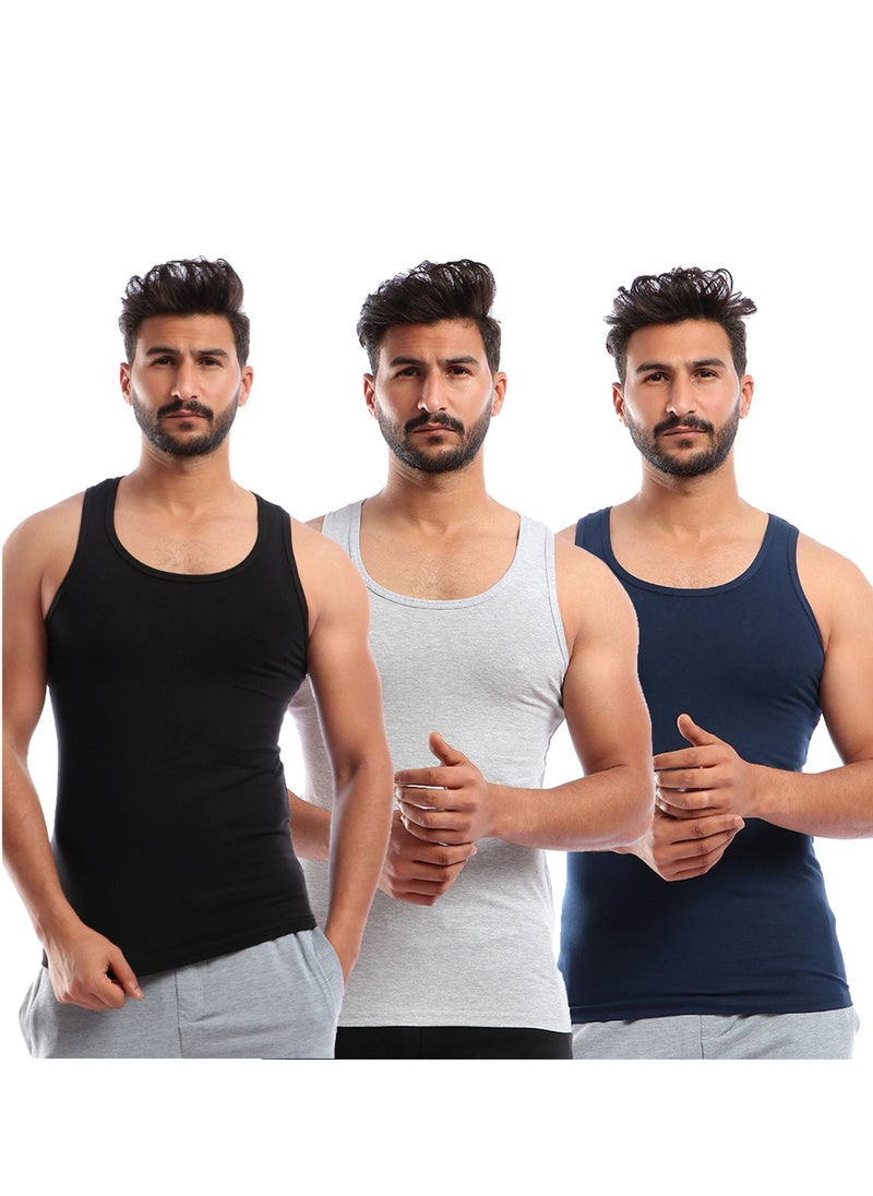 Mesery - Bundle Of (3) Men Undershirts Cotton - Image 1