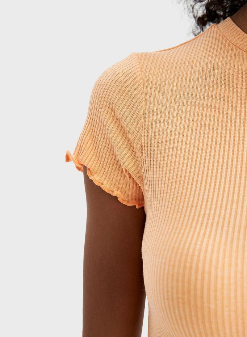 DeFacto  Regular Fit V-Neck Short Sleeve T-Shirt  | Best Price UAE