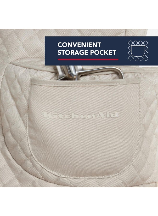 KITCHENAID Fitted Tilt-Head Stand Mixer Cover with Storage Pocket, Quilted 100% Cotton,14.4"x18"x10", Milkshake - Image 3