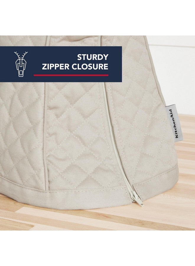 KITCHENAID Fitted Tilt-Head Stand Mixer Cover with Storage Pocket, Quilted 100% Cotton,14.4"x18"x10", Milkshake - Image 2