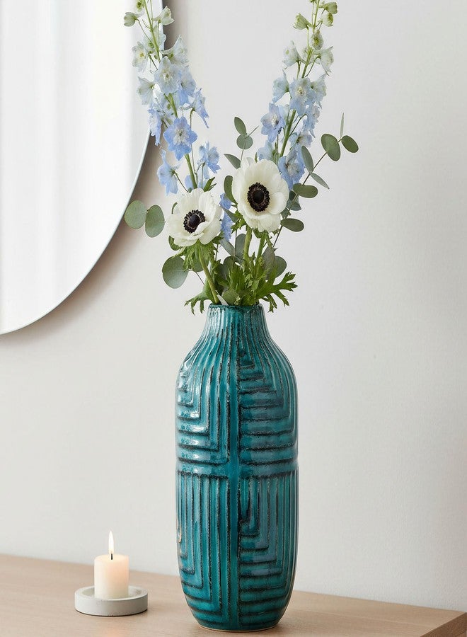 hjn Ceramic Vases Vase Pottery Vase Handmade Cute Flower Vase for Home Décor (Large Size: 10.6'' high) - Image 2