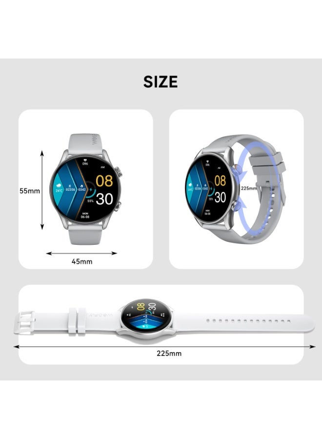 Weofly Spirit 2 Smart Watch with HD Touch Screen, Fitness Tracker, and IP68 Waterproofing - Silver - view 3