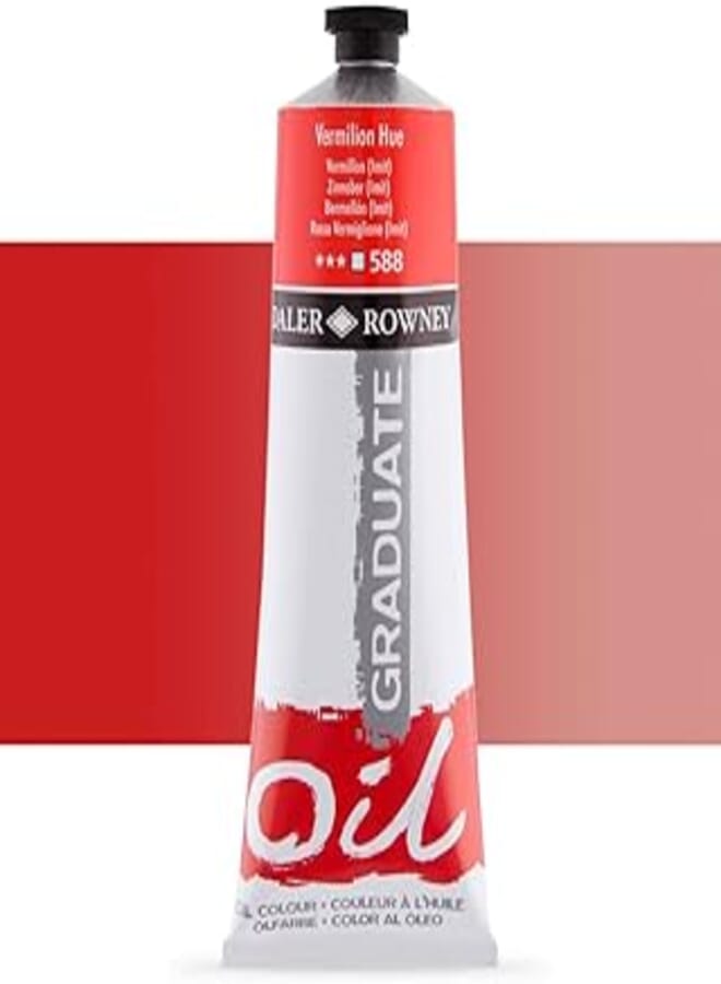 Daler Rowney 117200588 Oil Color - 200 ml, Vermilion