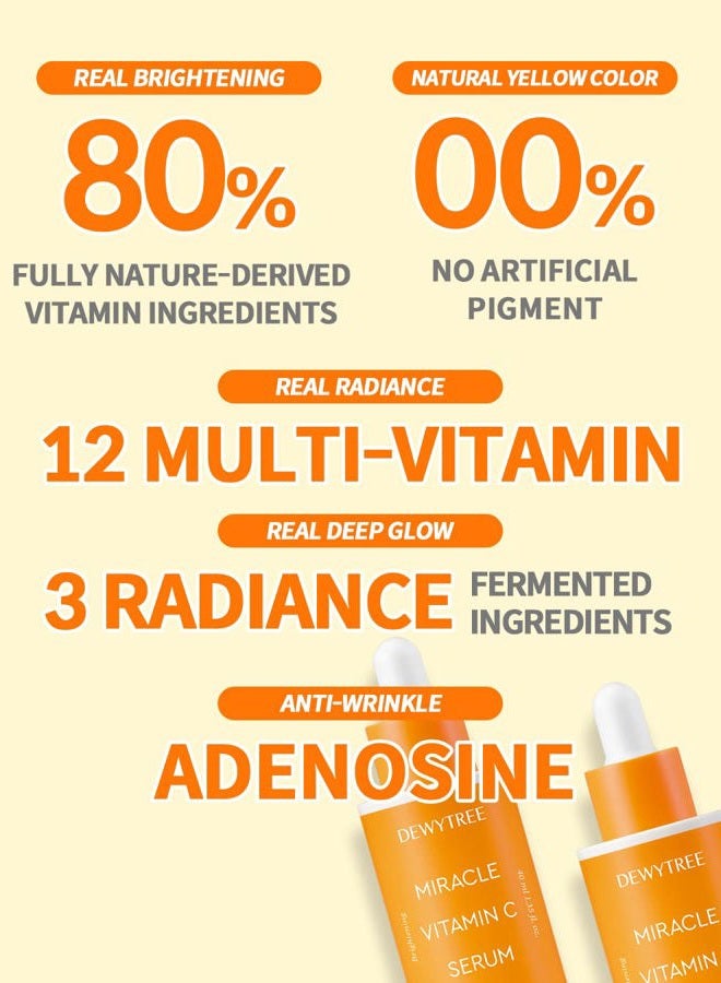 DEWYTREE Miracle Vitamin C Serum, Anti-Wrinkle & Radiance Facial Serum, Restore Elasticity and Vitality of Dull & Tired Skin, Skin Tightening, Restoring Radiant, and Improving Complexion, 1.35 fl.oz. - Image 5