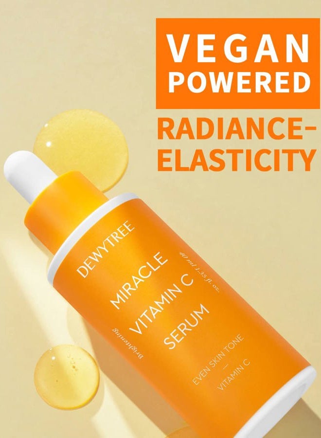 DEWYTREE Miracle Vitamin C Serum, Anti-Wrinkle & Radiance Facial Serum, Restore Elasticity and Vitality of Dull & Tired Skin, Skin Tightening, Restoring Radiant, and Improving Complexion, 1.35 fl.oz. - Image 3