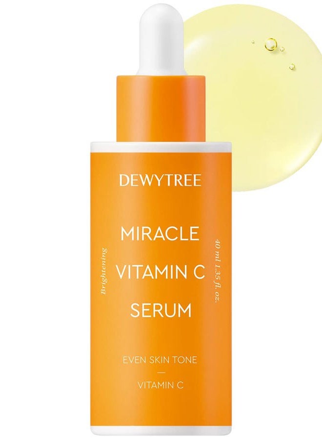 DEWYTREE Miracle Vitamin C Serum, Anti-Wrinkle & Radiance Facial Serum, Restore Elasticity and Vitality of Dull & Tired Skin, Skin Tightening, Restoring Radiant, and Improving Complexion, 1.35 fl.oz. - Image 1