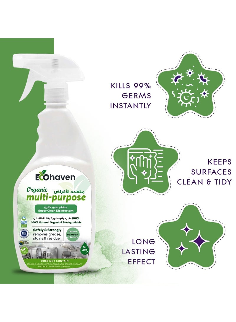 Ecohaven Organic Multi-Purpose Cleaner 750ml – Powerful & Eco-Friendly Cleaning Solution - Image 3