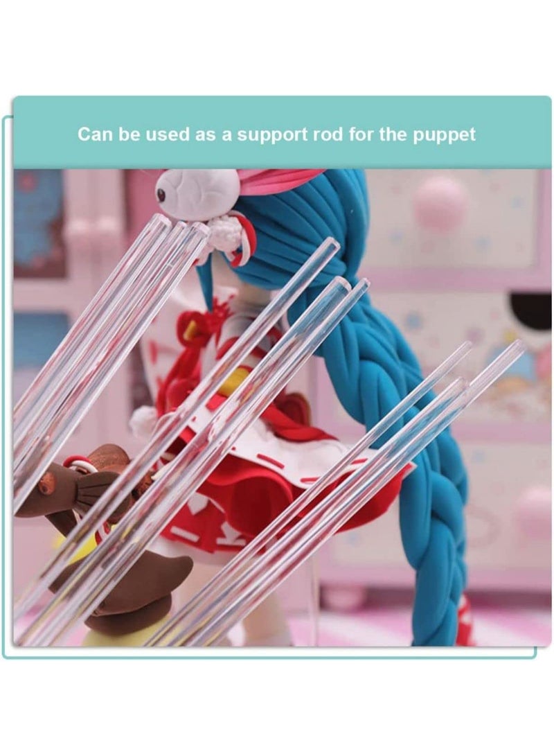 SYOSI Acrylic Lollipop Sticks 100PCS 6 Inchor15cm 0.12 Inchor 3mm Diameter Clear Reusable Acrylic Rods Acrylic Dowel Rods for Plant Stakes Stirring Rod for Cake Pops Candy and Cookies - Image 4