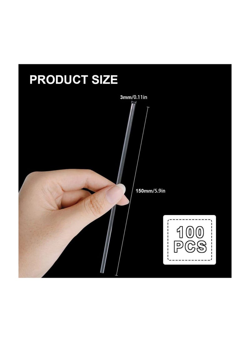 SYOSI Acrylic Lollipop Sticks 100PCS 6 Inchor15cm 0.12 Inchor 3mm Diameter Clear Reusable Acrylic Rods Acrylic Dowel Rods for Plant Stakes Stirring Rod for Cake Pops Candy and Cookies - Image 3