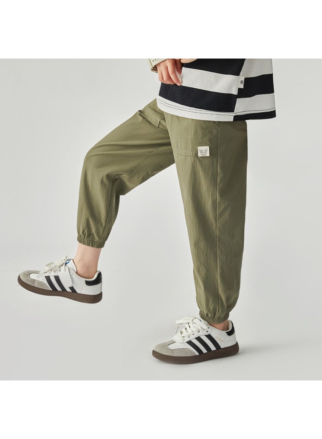 Smooth And Cool】boys' Casual Pants, Lightweight And Breathable Summer Joggers With Elastic Cuffs, Soft And Stretch Mosquito-repellent Pants For Kids - Image 4