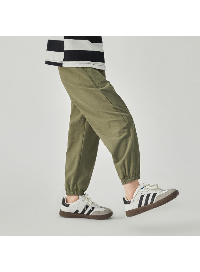 Smooth And Cool】boys' Casual Pants, Lightweight And Breathable Summer Joggers With Elastic Cuffs, Soft And Stretch Mosquito-repellent Pants For Kids - Image 5