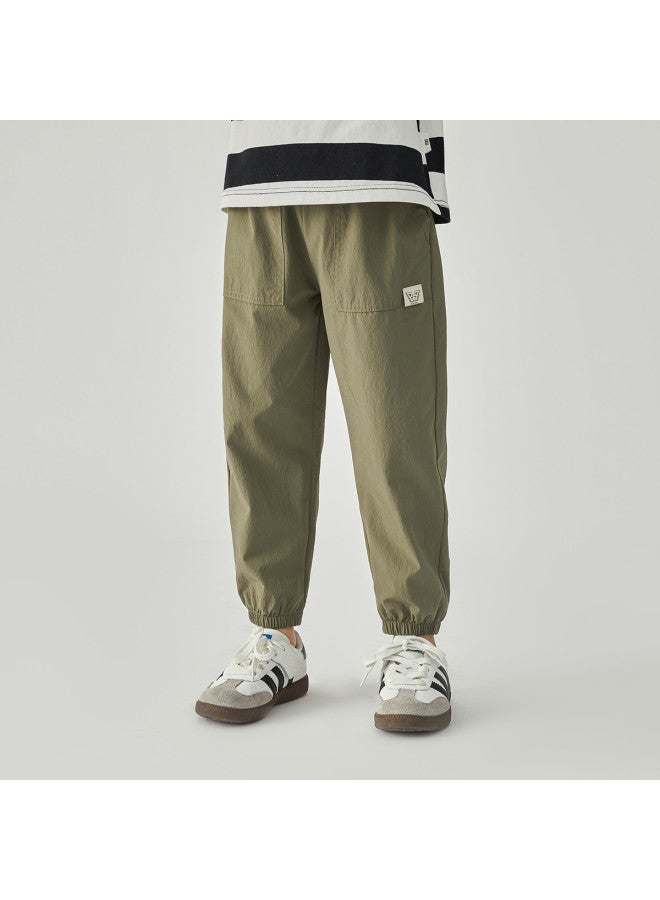 Smooth And Cool】boys' Casual Pants, Lightweight And Breathable Summer Joggers With Elastic Cuffs, Soft And Stretch Mosquito-repellent Pants For Kids - Image 3