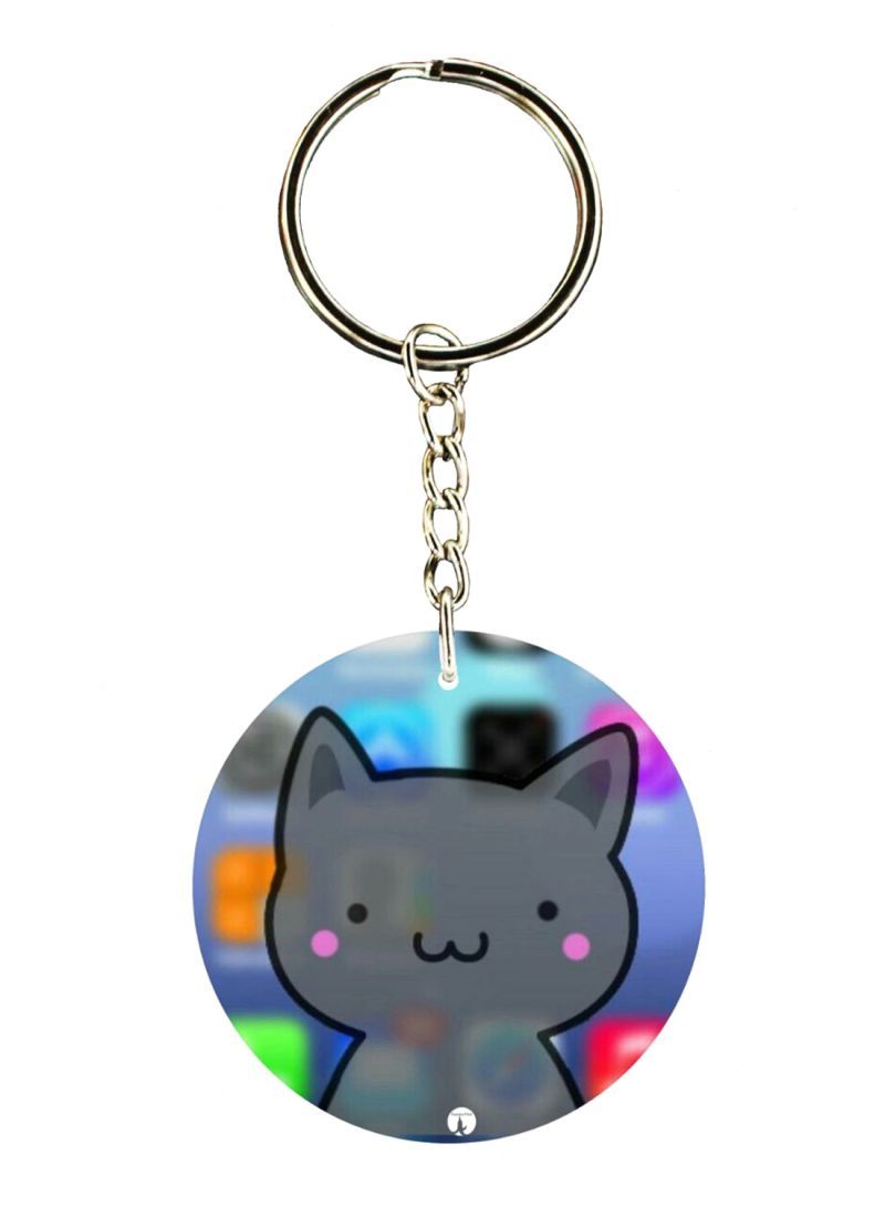 Cat Printed Keychain