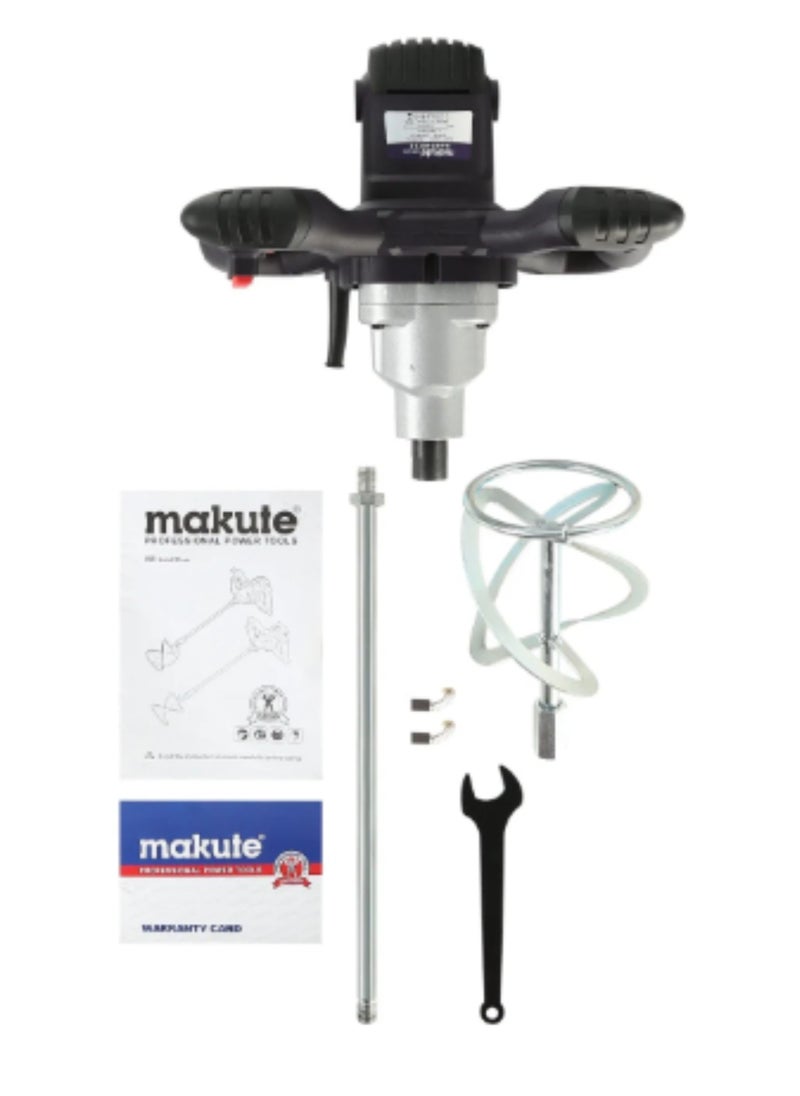 makute Electric Cement Mixer, Paint Mixer, 6-Speed Hand Mixer, for mixing Paint, Mortar, Cement, 1850W - HM-120C  - Image 3