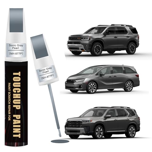 BDFHYK Sonic Grey PearlNH877P Car Paint Touch Up Pen Compatible with Honda 2In1 Color Accurate Touch Up Car Scratch Repair Paint Match Honda Series Automotive Scratch Remover for Nicks Chips Repair - Image 1