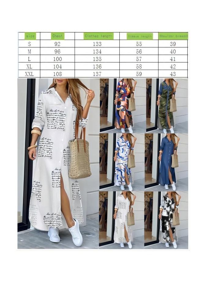 NIBEMINENT Women's Fashion Shirt Long Dress  - Image 3