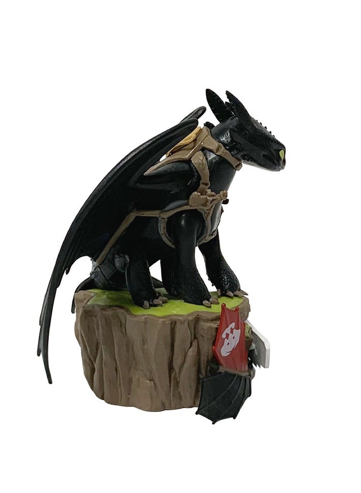 general How to Train Your Dragon Figure 14cm -Toothless Collectible PVC Statue Exquisite Detail Desktop Ornament for Movie Fans & Gift - Image 2