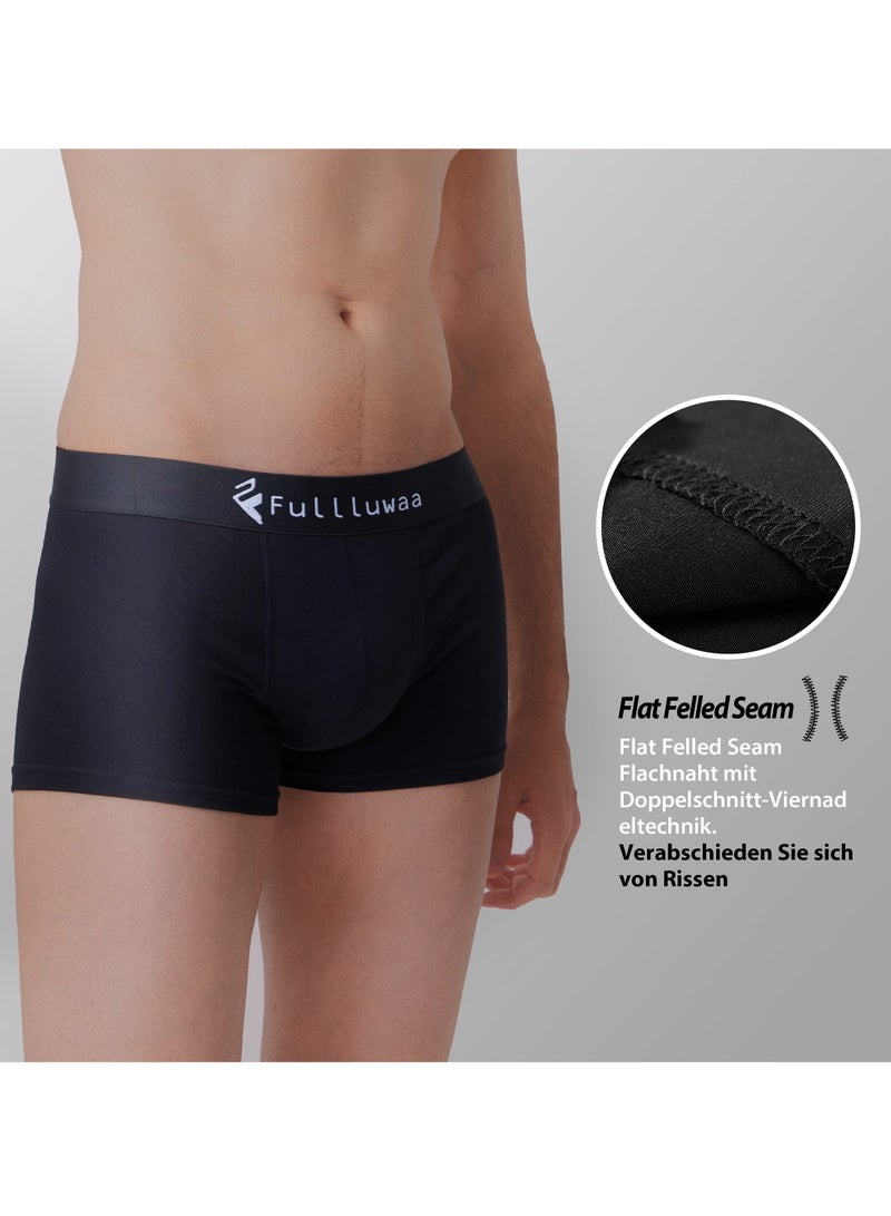 Fullluwaa Fullluwaa Men's boxer briefs, retro, pure cotton material, 12 pieces pure black size S  - Image 5