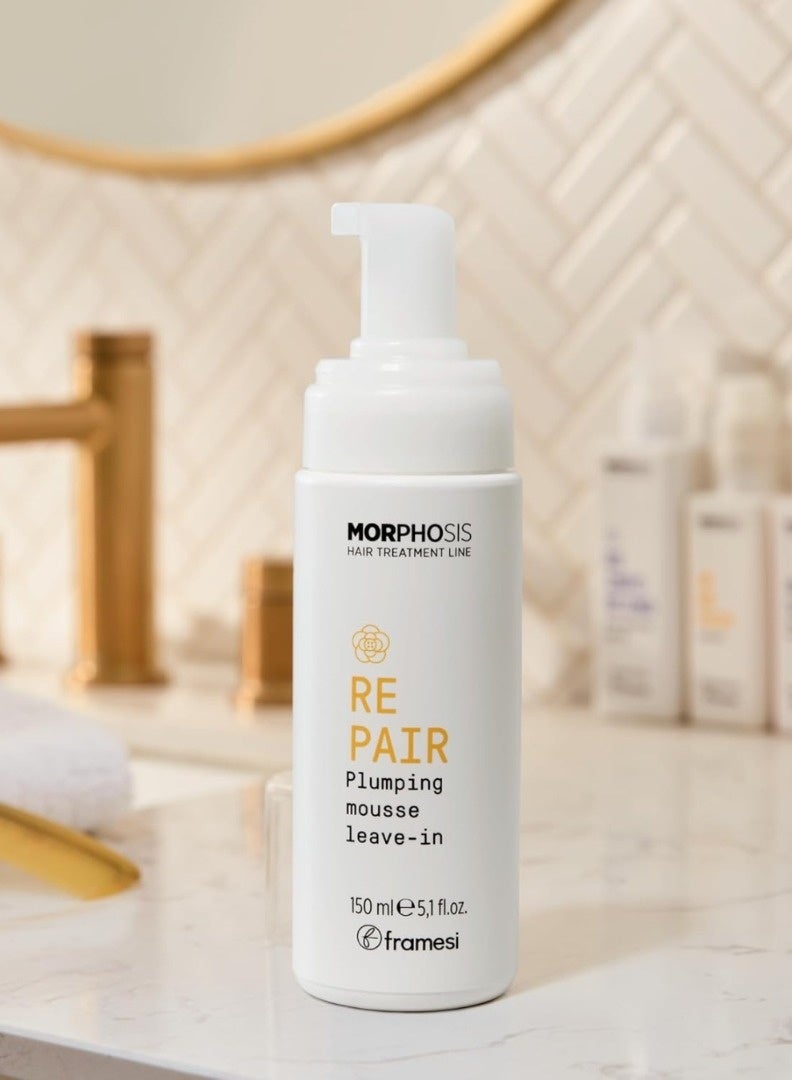 Framesi Morphosis FRAMESI Repair Plumping Hair Mousse 5.1 fl oz/ 150ml - Nourishing Mousse for Reconstruction and Shine - Image 2