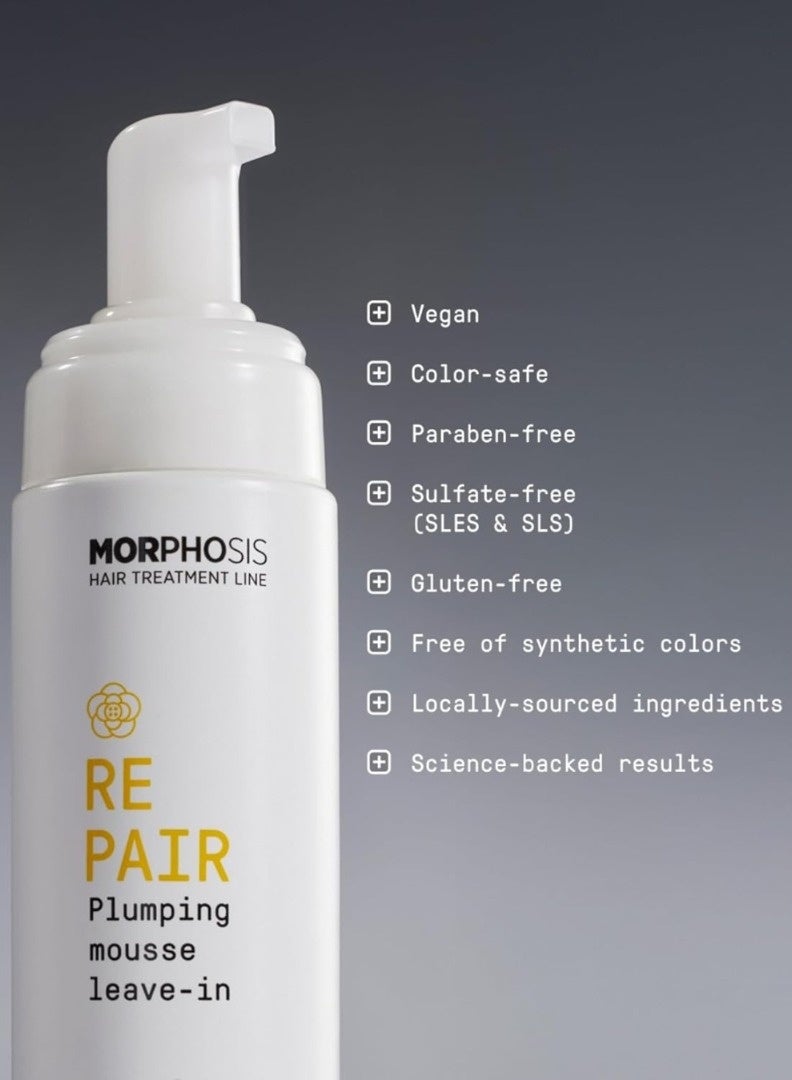 Framesi Morphosis FRAMESI Repair Plumping Hair Mousse 5.1 fl oz/ 150ml - Nourishing Mousse for Reconstruction and Shine - Image 3
