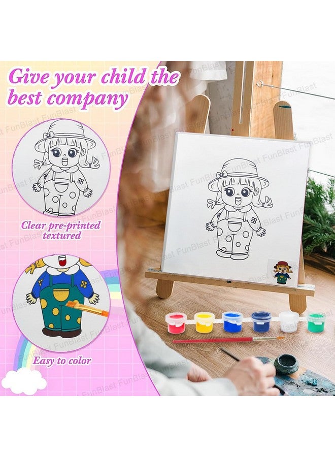 FunBlast Pre-Printed Canvas Painting Kit- DIY Painting Brush for Kids Learning Painting Drawing Art and Craft for Kids, Birthday Gift for Kids, Girls, Boys -30 X 25 X 1.5 CM - Image 5