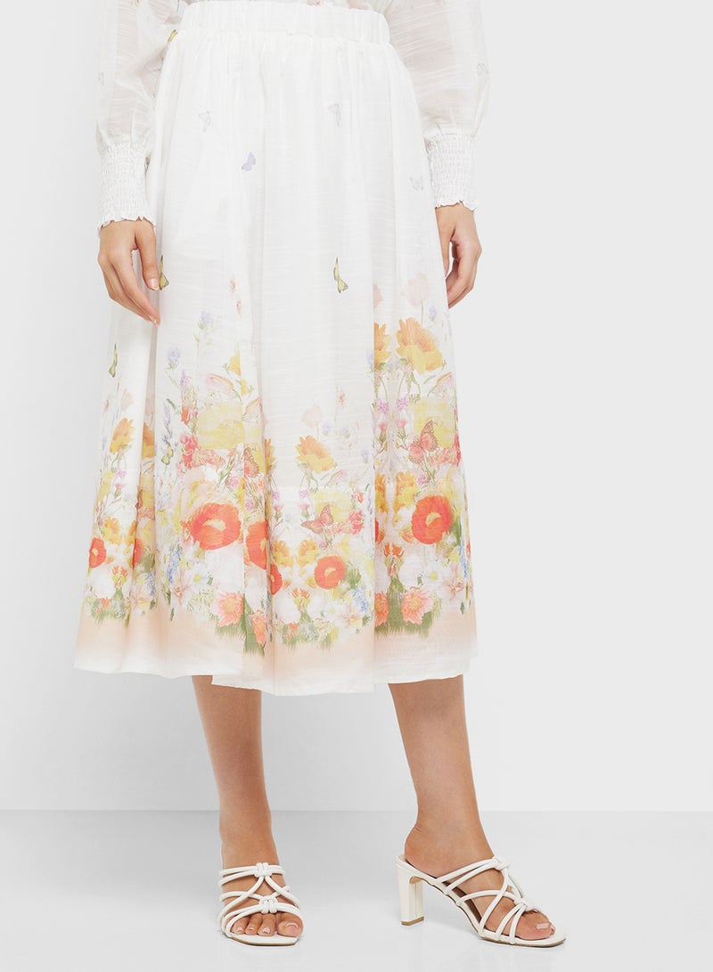 Khizana Floral Print Top & Skirt Set  - Image 4