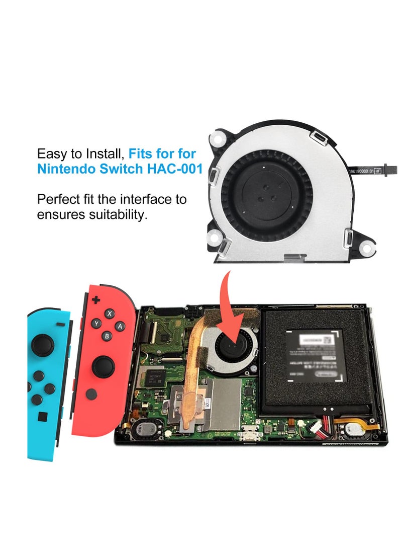 SYOSI New Replacement Internal Cooling Fan, CPU Heatsink Cooler, Compatible with Nintendo Switch HAC-001 NS 2017 Console, PlayStation 4 Console, with PH1 Screwdriver Repair Tool Kit - Image 5