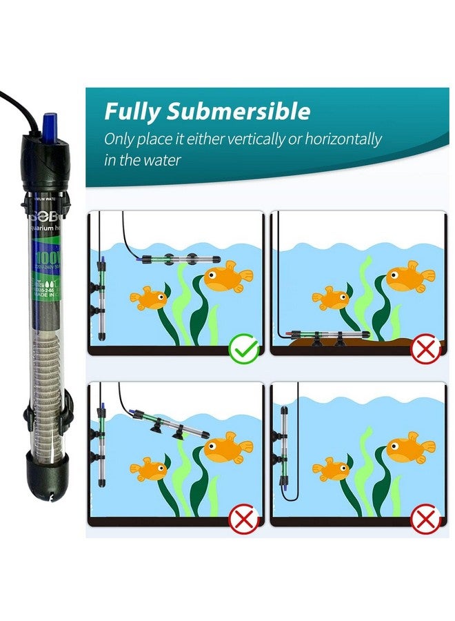 JAINSONS PET PRODUCTS سخان زجاجي سوبو 100 واط HL100 لمنتجات الحيوانات الأليفة من جاينسونز لحوض السمك - Image 4