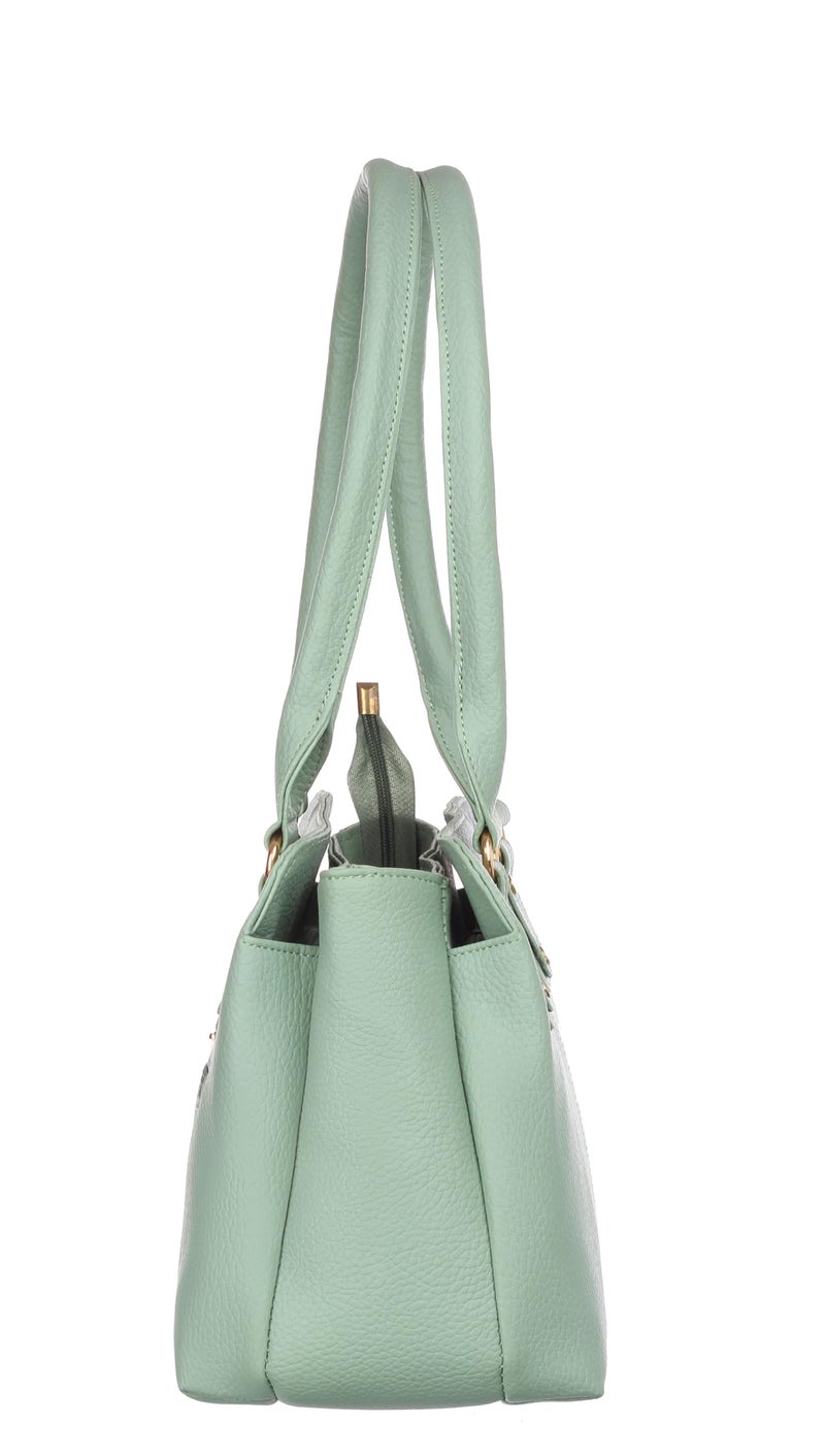 Keywest Women's Penguin Satchel Tote Handbag for Women | Ladies purse | Stylish Shoulder Bag | Gift For Woman | Light Green - Image 3