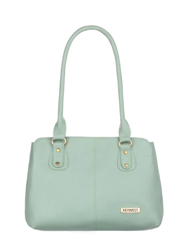 Keywest Women's Penguin Satchel Tote Handbag for Women | Ladies purse | Stylish Shoulder Bag | Gift For Woman | Light Green - Image 2