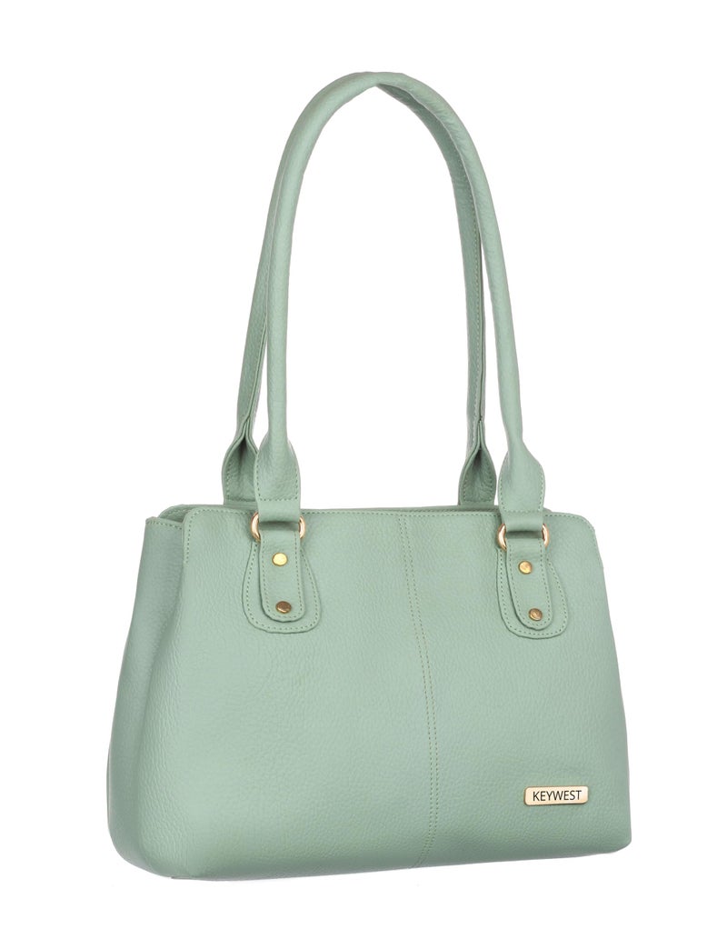 Keywest Women's Penguin Satchel Tote Handbag for Women | Ladies purse | Stylish Shoulder Bag | Gift For Woman | Light Green - Image 1