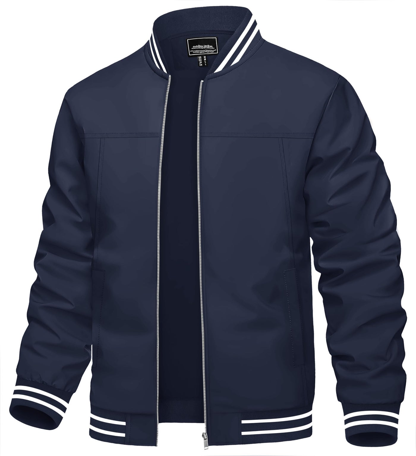 TACVASEN Men Jackets Casual Bomber Jacket Men Stylish Lightweight Mens Windbreaker Jackets Lightweight Full Zip Mens Jackets