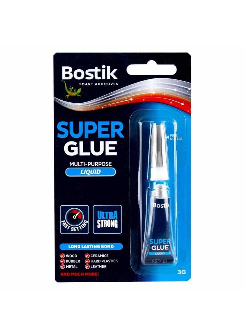 Bostik Multi Purpose Liquid Super Glue 3g