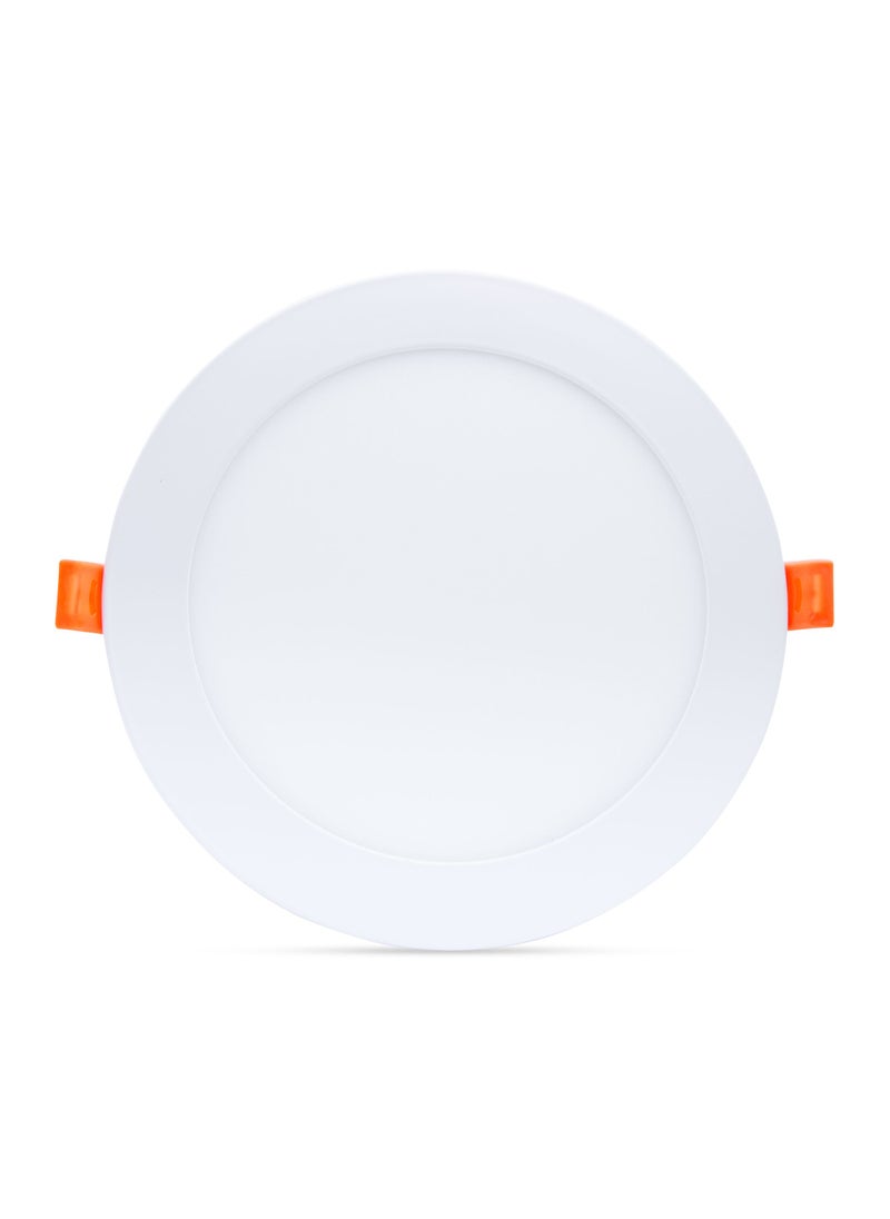 Duravel Duravel 12W LED Recessed Ceiling Light Panel, 17cm Round, White, Ultra Slim  - Image 1