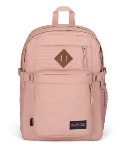 JanSport Main Campus FX Backpack Travel or Work Bag w 15Inch Laptop Pack with Leather Trim Misty Rose - Image 1