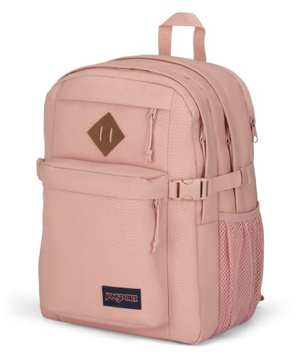 JanSport Main Campus FX Backpack Travel or Work Bag w 15Inch Laptop Pack with Leather Trim Misty Rose - Image 3