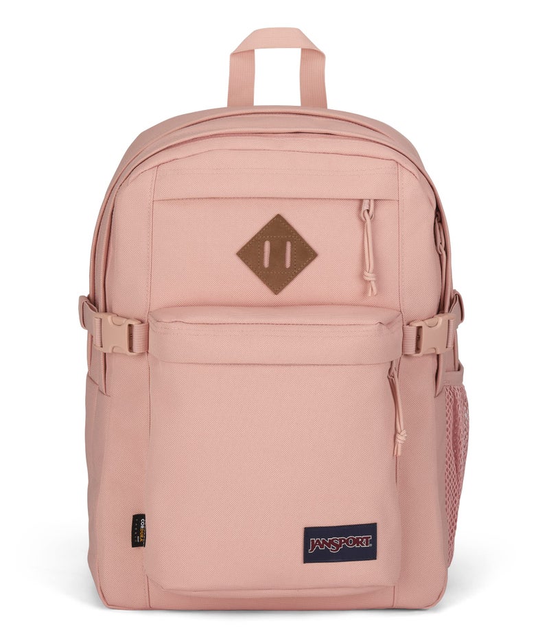 JanSport Main Campus FX Backpack Travel or Work Bag w 15Inch Laptop Pack with Leather Trim Misty Rose - Image 2