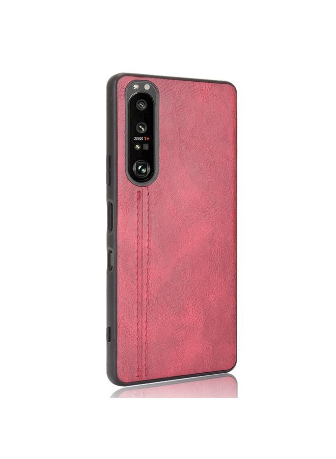 erorex Case For Sony Xperia 1 III Shockproof Sewing Cow Pattern Skin PC + PU + TPU Case - Image 3