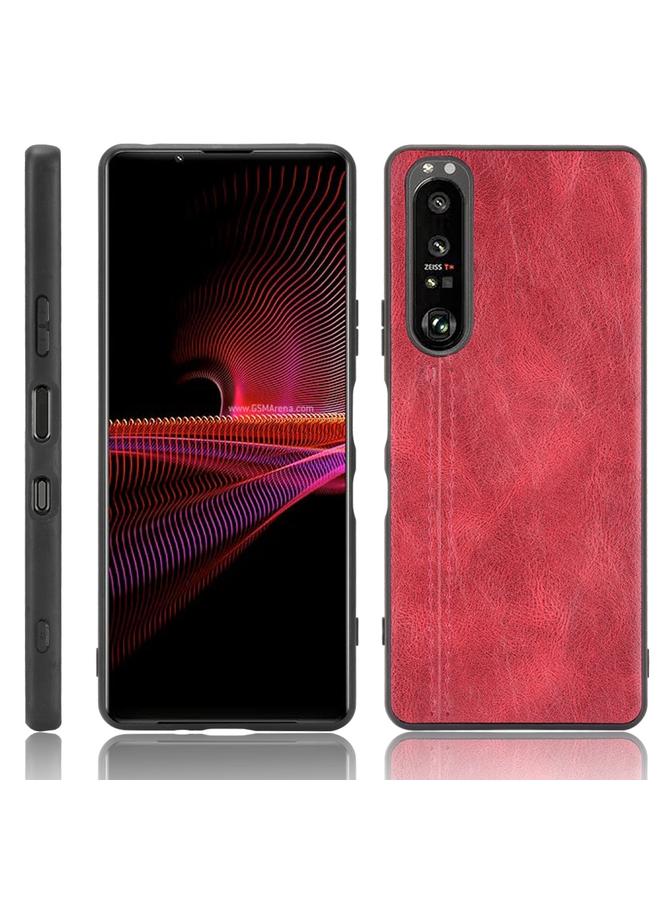 erorex Case For Sony Xperia 1 III Shockproof Sewing Cow Pattern Skin PC + PU + TPU Case - Image 1