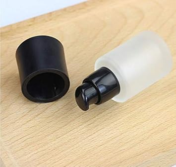 UPSTORE 2Pcs 30ml1oz Upscale Empty Frosted Glass Pump Bottle Liquid Foundation Container Dispenser Makeup Cosmetic Storage Vials Jar Pot for Travel Lotion Essential Oil Emulsion Sample Bottle - Image 4