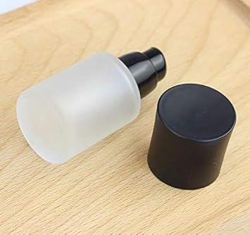 UPSTORE 2Pcs 30ml1oz Upscale Empty Frosted Glass Pump Bottle Liquid Foundation Container Dispenser Makeup Cosmetic Storage Vials Jar Pot for Travel Lotion Essential Oil Emulsion Sample Bottle - Image 3
