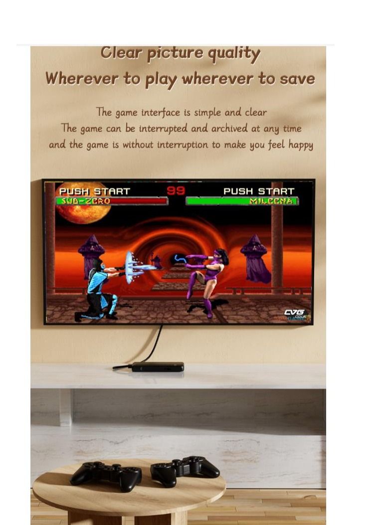 4K HD video game console, dual 2.4G wireless controllers, plug-and-play video game stick, built-in 15,000 games, retro handheld game console - Image 2