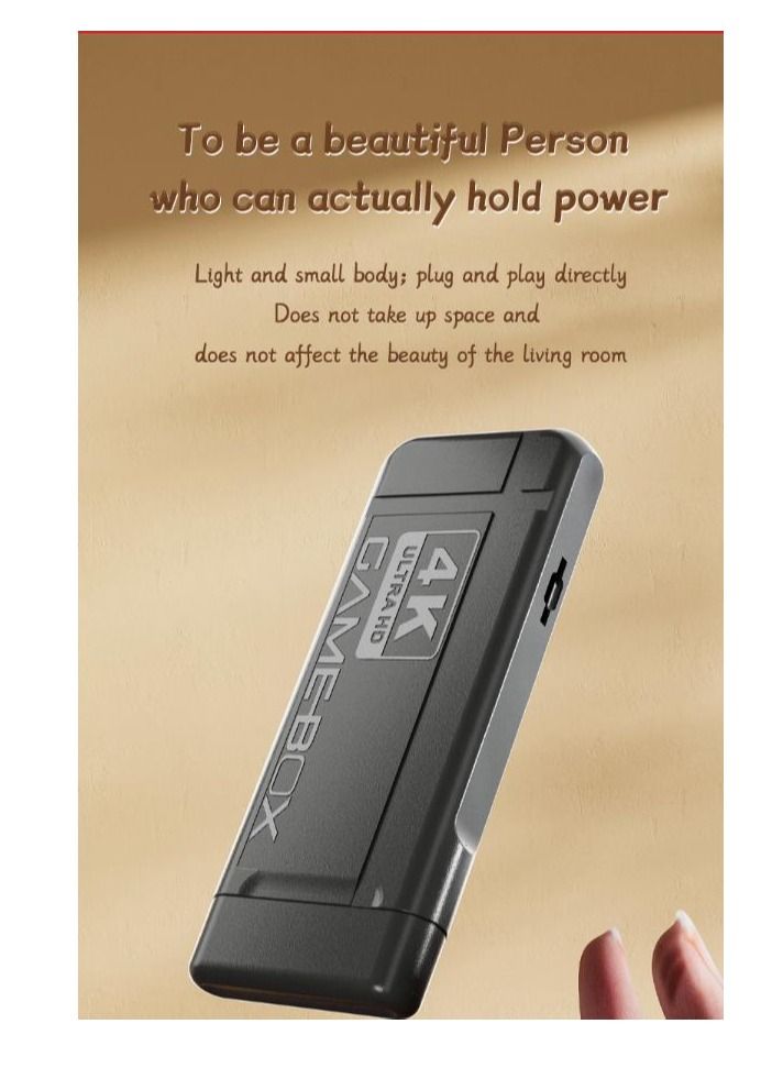 4K HD video game console, dual 2.4G wireless controllers, plug-and-play video game stick, built-in 15,000 games, retro handheld game console - Image 3