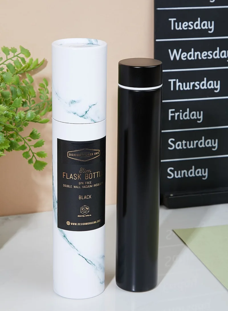 DesignWorks Ink Marble Slim Flask Bottle In Tube