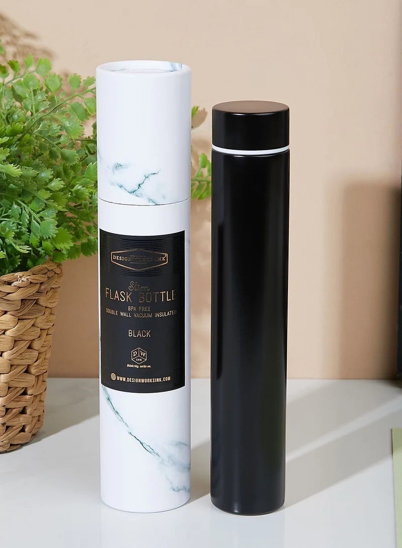 DesignWorks Ink Marble Slim Flask Bottle In Tube