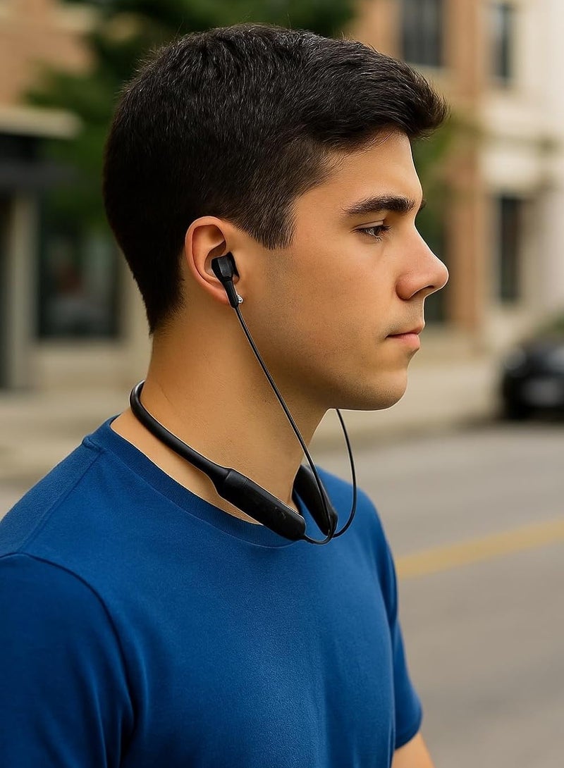 Earldom BH87 Bluetooth Neckband Sports Headset, 10 Hours Battery, 10M Connection Range, Magnetic Design, Black - Image 4