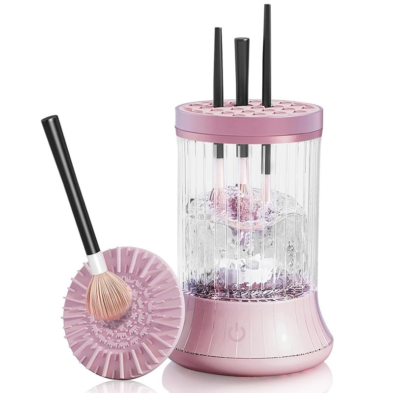 Electric Makeup Brush Cleaner, Automatic Brush Washer for 3-4 Brushes Simultaneously, Deep Cleaning with 7000 RPM, Includes Silicone Cleaning Pad  Stand, USB Powered, For All Brush Sizes - Image 1
